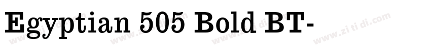 Egyptian 505 Bold BT字体转换